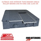 OUTBACK 4WD INTERIOR TWIN DRAWER SINGLE ROLLER NAVARA D40 RX KING CAB 11/05-ON